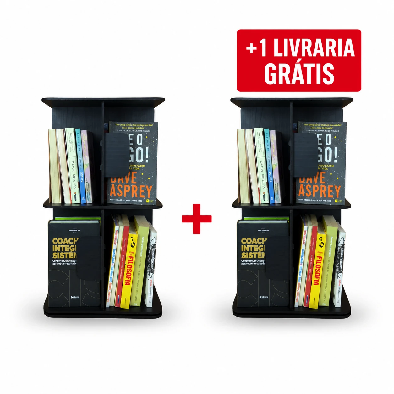 Oferta Estante 2 Andares + 1 Grátis Zeelux — Cor Preta