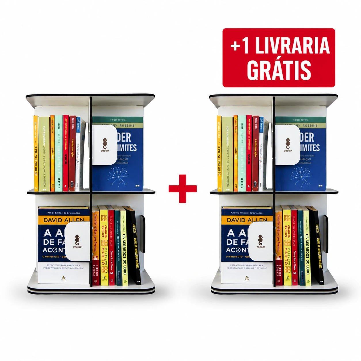 Oferta Estante 2 Andares + 1 Grátis Zeelux — Cor Branca